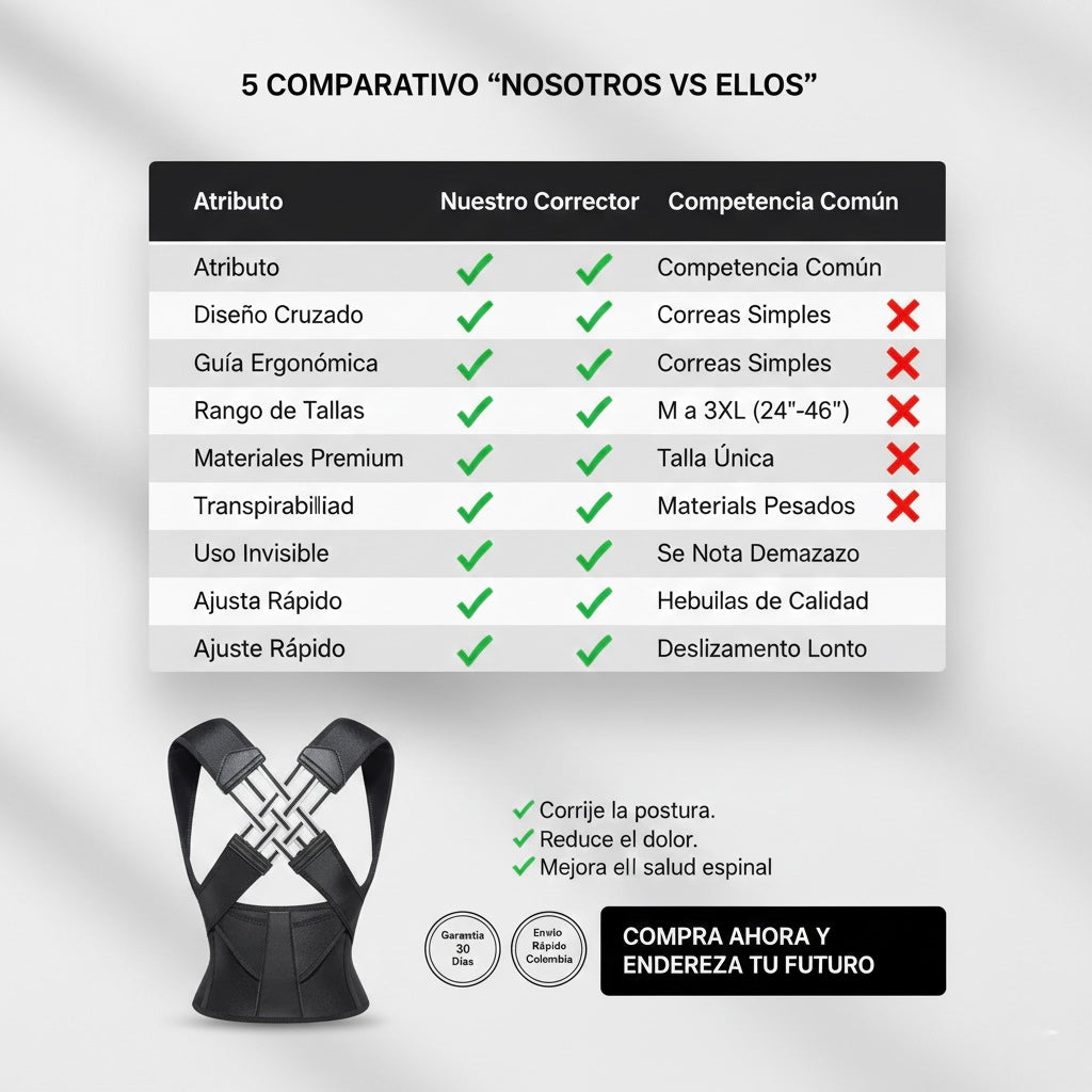 Upright Corrector De Postura/Recupera tu postura. Recupera tu confianza.